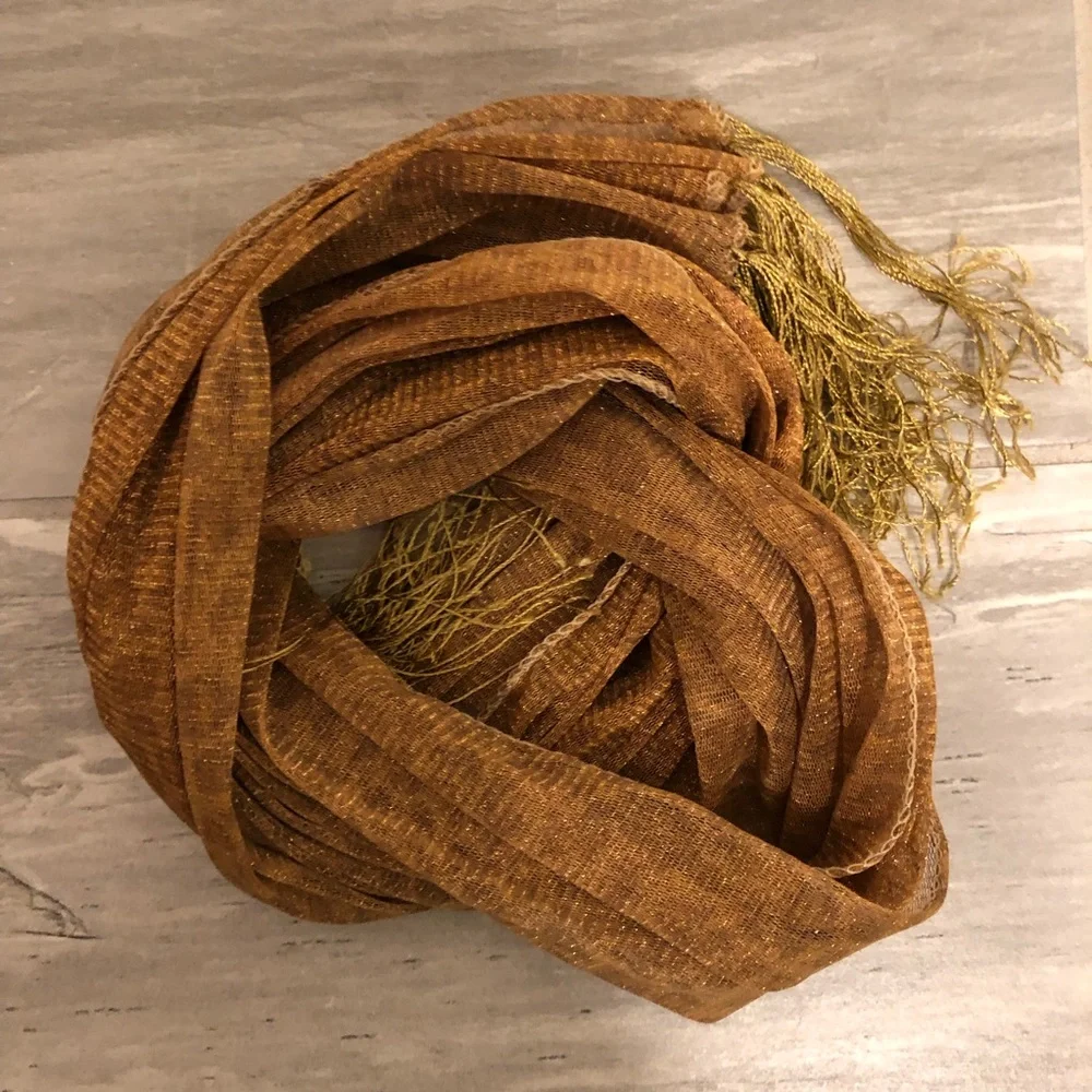 Sheer shimmery leopard print scarf